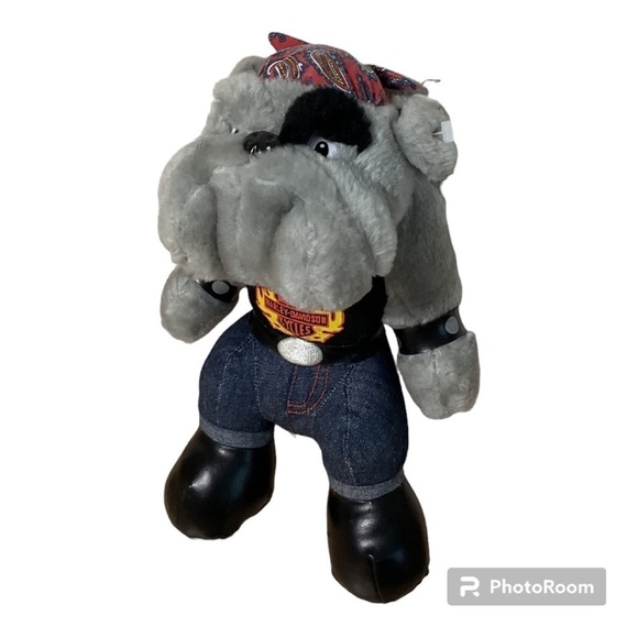 🎄Harley Davidson Plush Bulldog Biker Dog - Picture 1 of 5